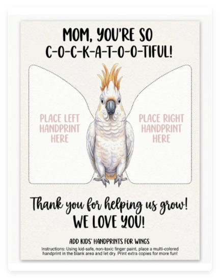 Cockatoo Handprint Project Preview